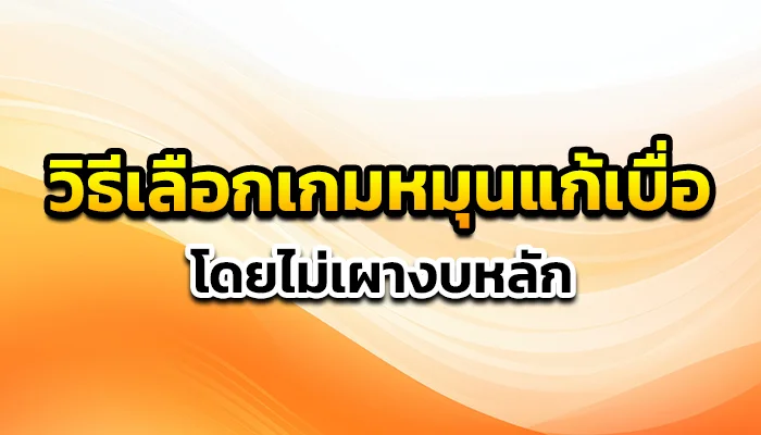 วิธีเลือกเกมหมุนแก้เบื่อ โดยไม่เผางบหลัก